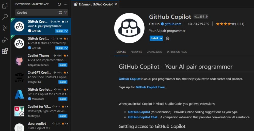 GitHub 宣布 Copilot AI编程助手可以免费使用